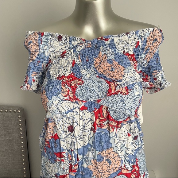 Japna Open Shoulder Floral Dress - Picture 3 of 10